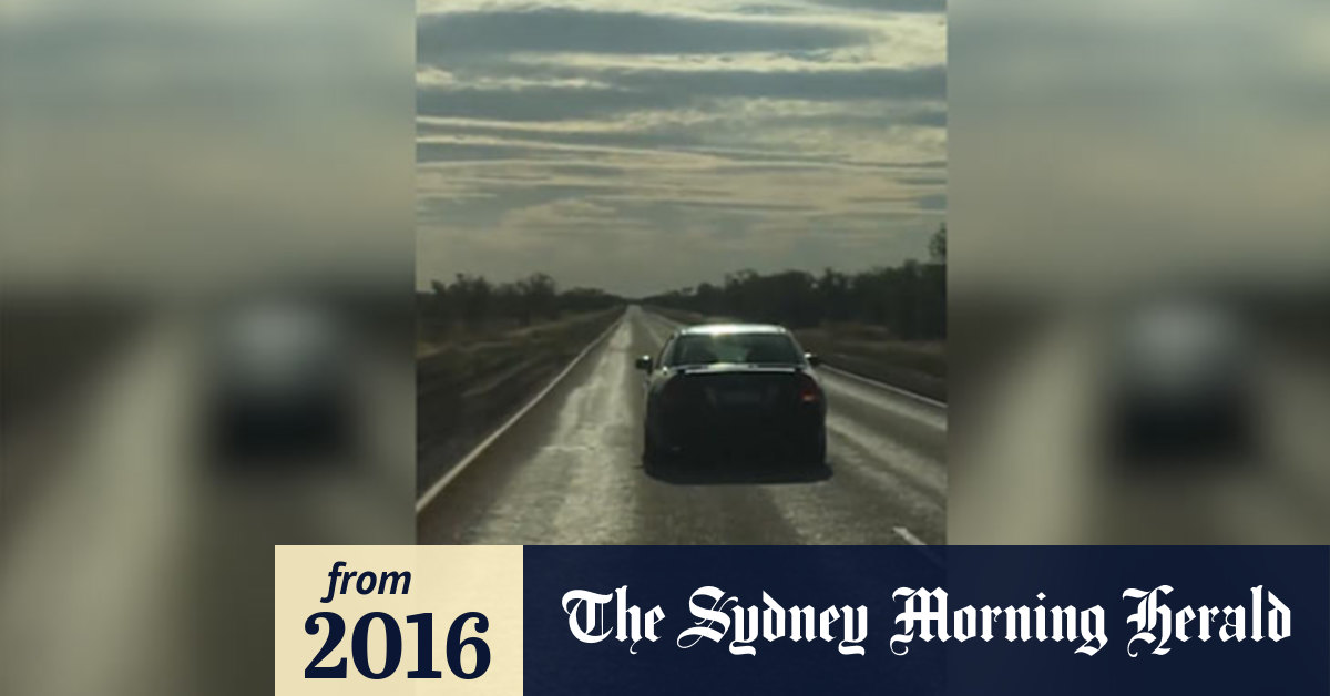 Video Swerving car as driver tries to light cigarette